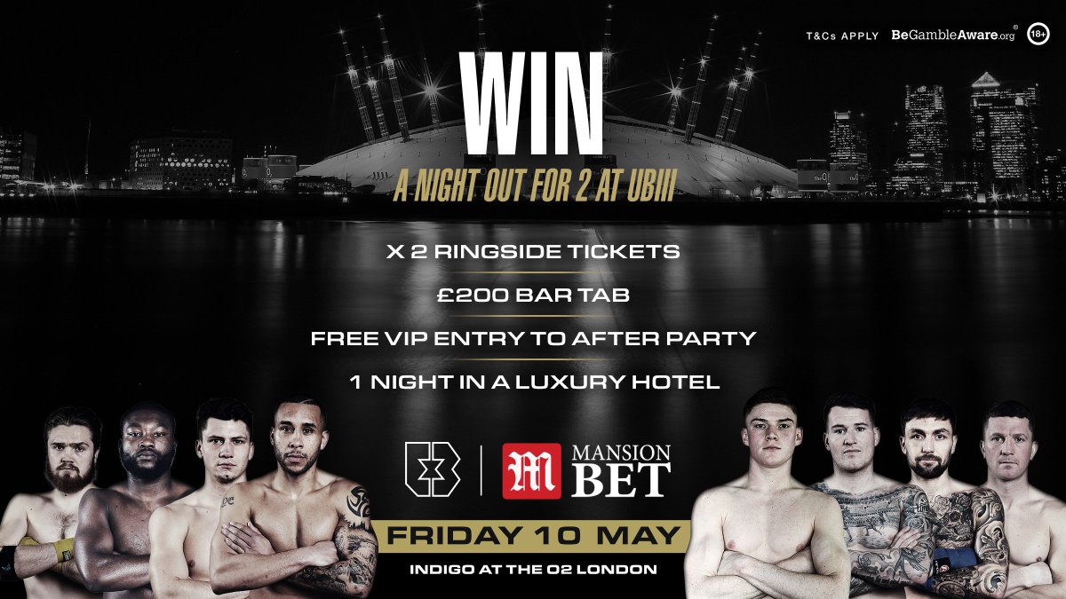 🥊 Boxing Ticket Giveaway 🥊

We’ve teamed up with <a href="/ultimateboxxer/">BOXXER</a> to give you the chance to win a VIP experience at #UBIII.

👥 Follow us
🔃 Retweet this photo

T&amp;Cs: ultimateboxxer.com. Comp ends 3pm, 25th April. 1 winner picked randomly across Twitter &amp; Instagram.