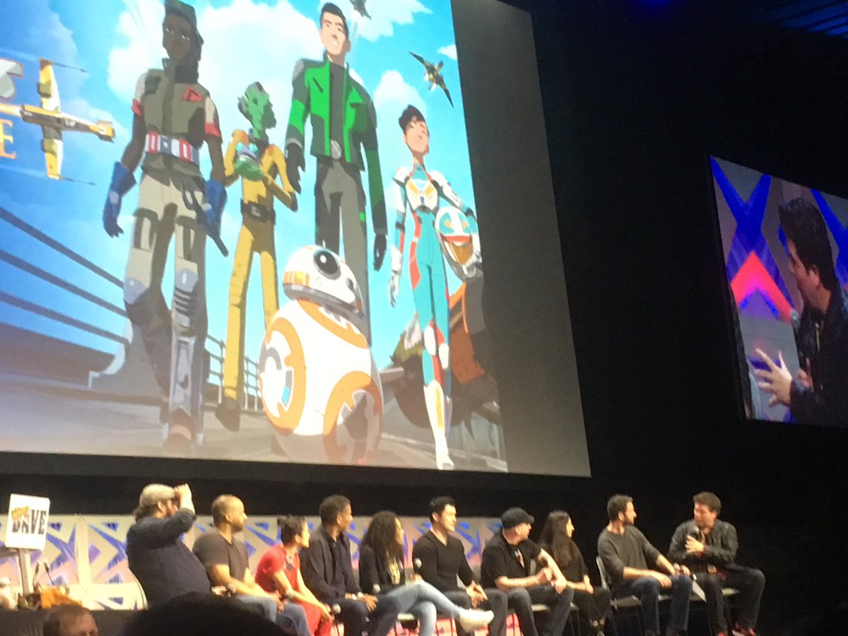 PattyBones2's tweet photo. Cast and crew from #StarWarsResistence are amazing #StarWarsCelebration https://t.co/j5ZvL0D4bG