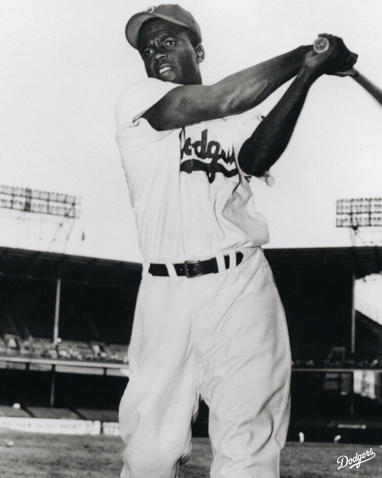 Dodgers's tweet photo. On April 15, 1947, you changed everything. 

Thank you, Jackie. Your courage will live on forever. #Jackie42 https://t.co/ro9mTwU0br