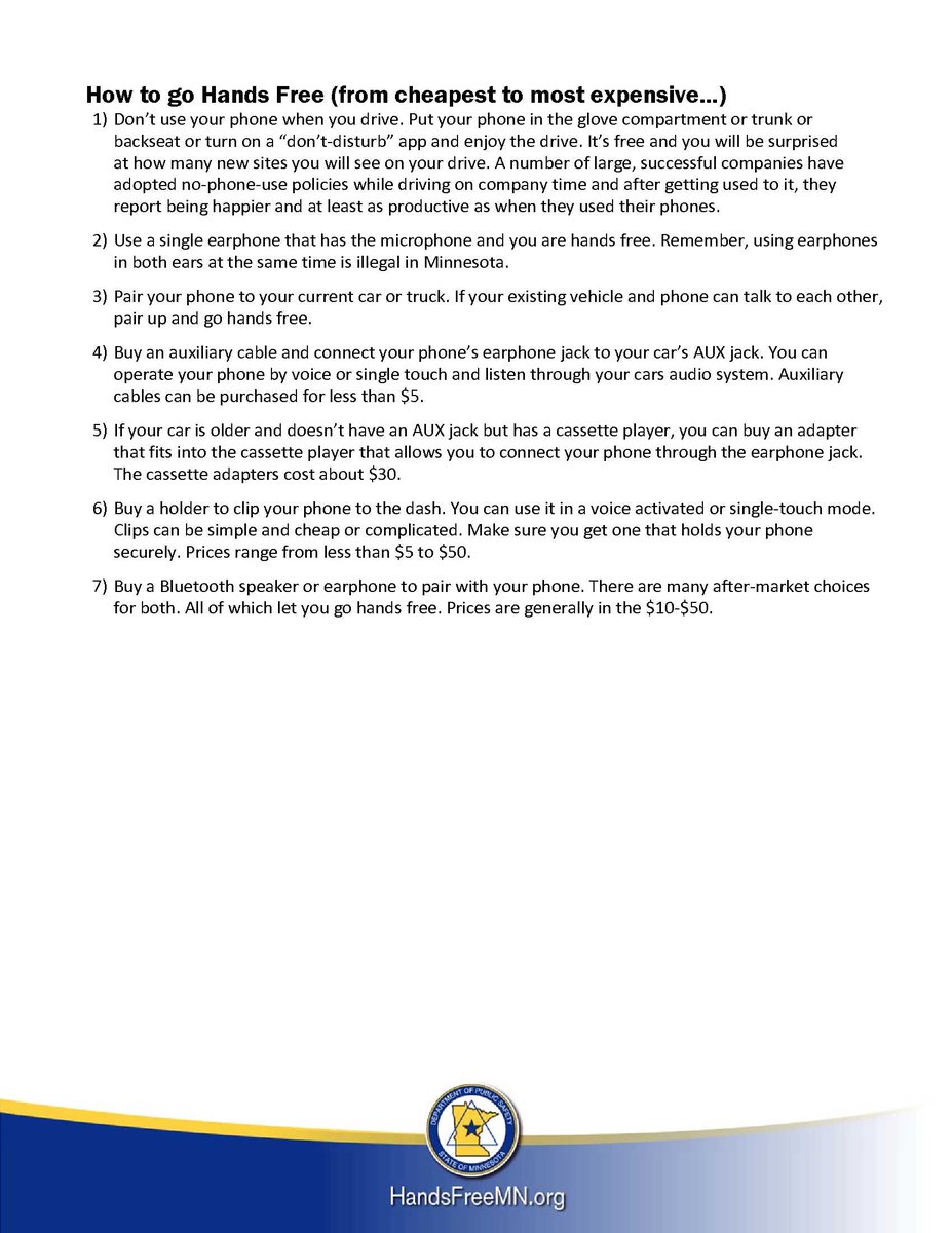 Minnesota hands free law FAQ. <a href="/WorthingtonPD1/">Worthington Police</a>