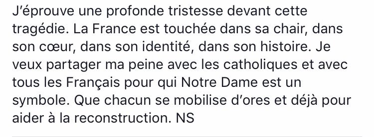 NicolasSarkozy's tweet image. #NotreDame
