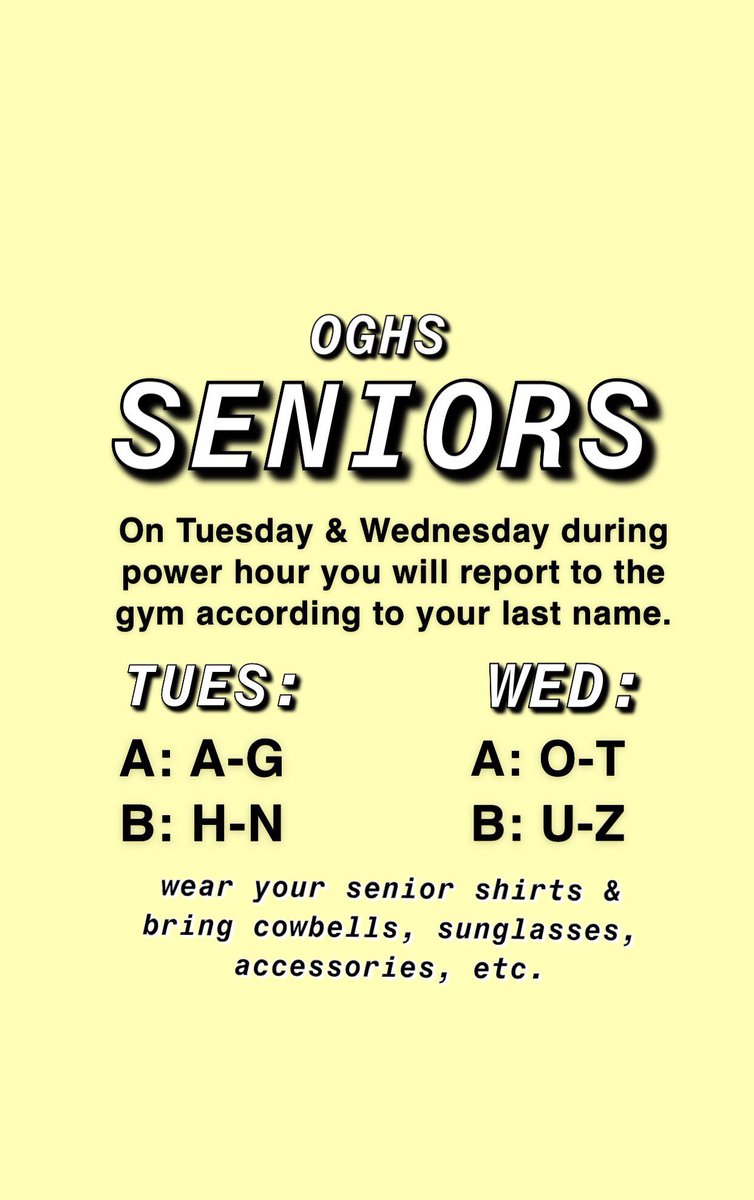 oghsyb's tweet photo. • ATTENTION SENIORS • https://t.co/srKvHzGjzO
