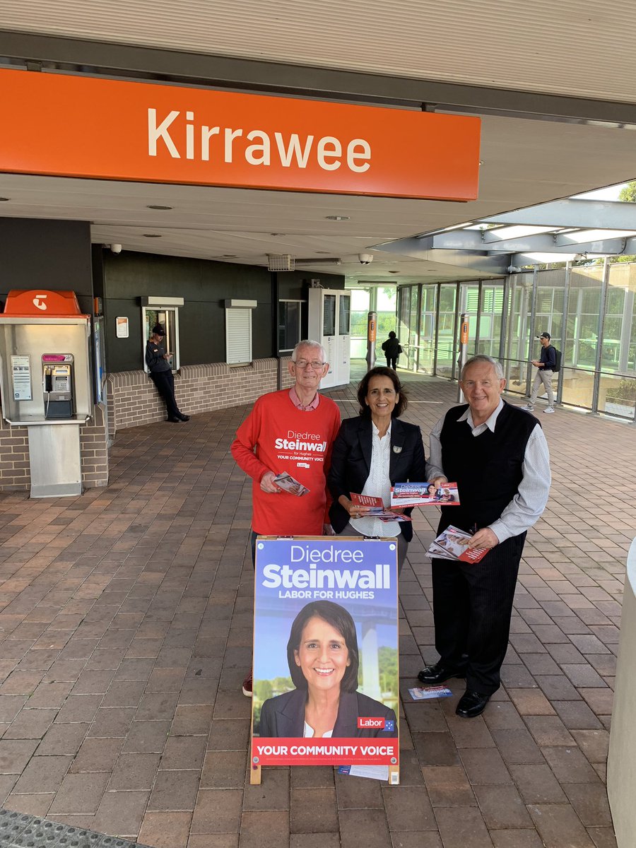 Labor4Hughes's tweet photo. Enjoyed chatting to residents at Kirrawee station this morning on a range of concerns. #HughesVotes #AusVotes https://t.co/5JxdfU2w3v