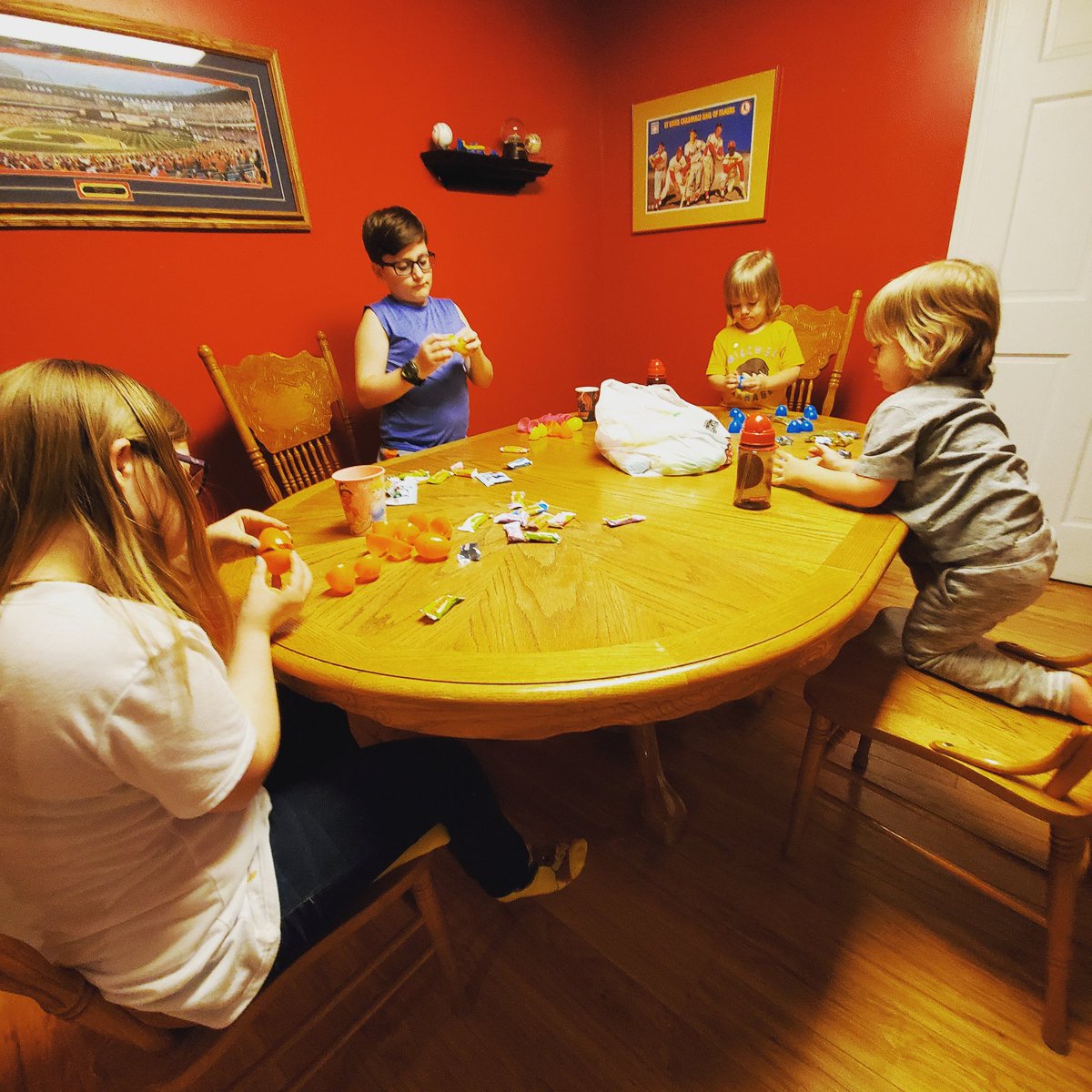 Yo! Y'all need egg stuffers for Easter? I'm renting these kids out. 15 cents an egg and they'll take care of any leftover candy.