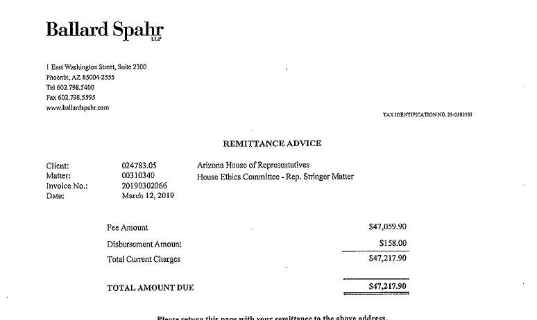 dustingardiner's tweet photo. UPDATE: The #DavidStringer ethics investigation cost Arizona taxpayers at least $47,217.90, public records show. 

That's how much the #ArizonaHouse paid attorneys to investigate complaints regarding Stringer's sex-crime charges, racist comments. https://t.co/9TJcT4sRL7