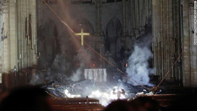 cnnbrk's tweet photo. The fire that devastated Notre Dame Cathedral is under control, Paris police say https://t.co/wSRO2ineRw https://t.co/KHtdPc0FJq