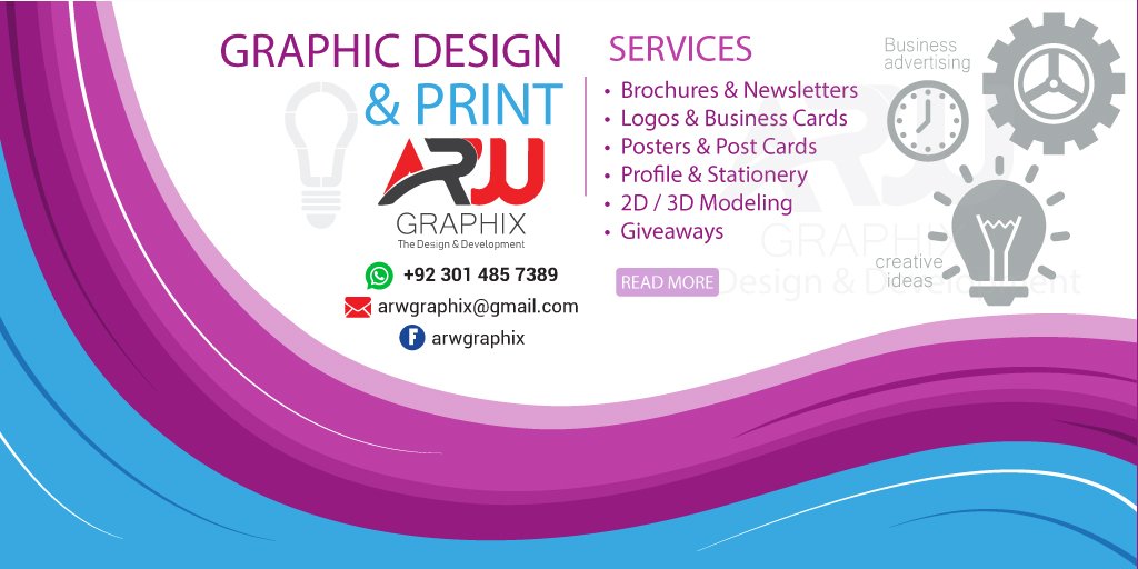 ArwGraphix's tweet photo. 👉#ARW #GRAPHIX
The 🎨#Design &amp; #Development
GRAPHIC DESIGN 💯#SERVICES
• #Brochures &amp; #Newsletters
• #Logos &amp; #Business #Cards
• #Posters &amp; Post #Cards
• 📕Profile &amp; #Stationery
• #Giveaways 
📞Cell:+ 92 301 4857 389
📨Email: arwgraphix@gmail.com https://t.co/iEbErVPdGN