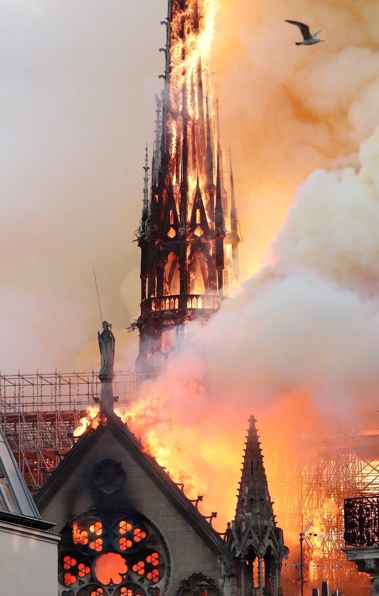 bewildertheatre's tweet photo. @EvaGriffith19 Profonde tristesse lorsque 850 ans d’histoire partent en fumée. 
Notre Dame survived every big event in history. Built in 1163, it saw crusades, the French Revolution, Napoleonic wars, WWI and WW2. Then it catches fire from nothing, on a random Spring afternoon of 2019
#NotreDame https://t.co/j6Grm46HLP