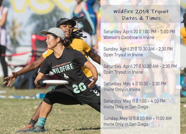sd_wildfire's tweet photo. The time has come! This weekend kicks off our #buildthefire process with the SoCal Womxn's Combine and our first open tryout. Mark your calendars for our other important dates. Can't wait to see you there! https://t.co/aAmV60mkB4