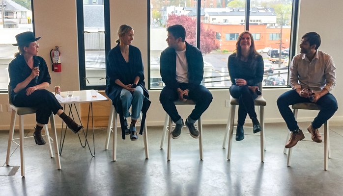 gisimarketing's tweet photo. We attended a panel discussion during @DesignWeekPDX that encompassed the presentation of design concepts. Thank you to @uncorkedstudios for hosting the event. We can't wait to pitch our new ideas! #designweekpdx #print #signs #creative #GISI #GISImarketing #GISImade #pdx https://t.co/VLk905axZR