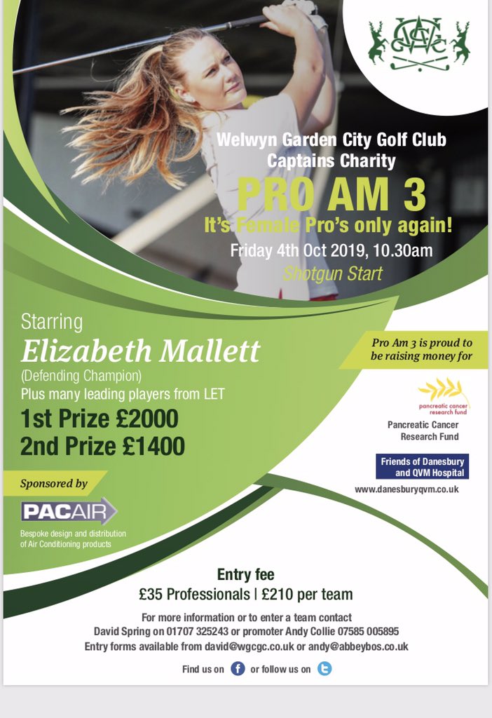 andycollie72's tweet image. Pro am update !! @welwyngcgolf we have already 13 female pros and 11 teams entered !! Don’t delay book up today !! Why not come and have practice over long weekend ?? Deals to be had !! #golf #hertsgolf