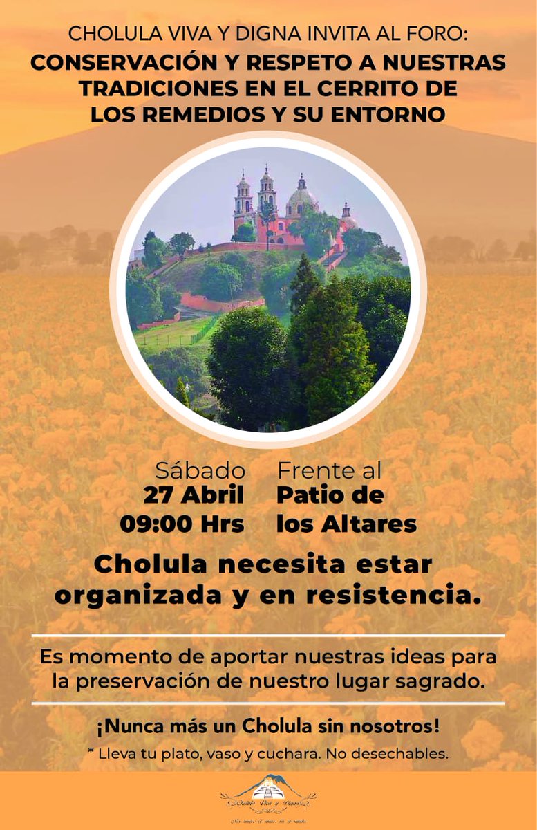 CholulaSOS's tweet photo. Nunca más un Cholula sin nosotros!
#foroporCholula #ciudadmilenaria #petfriendly #bicifriendly https://t.co/2Lbyjg4Yxh