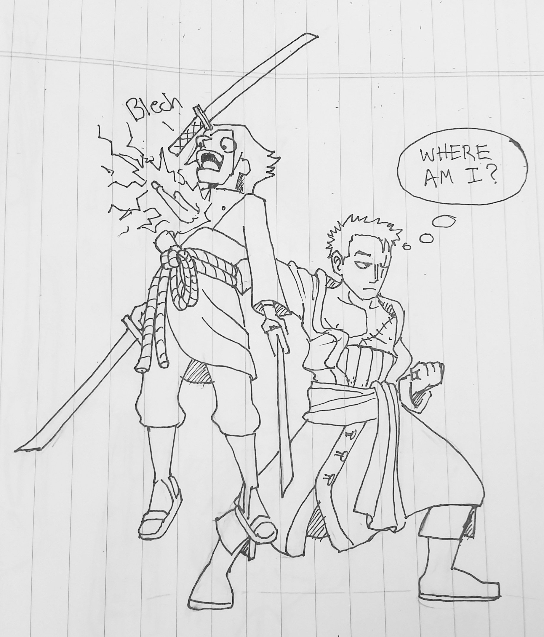 TK Ngo on X: "Reddit drawing request for Sasuke Vs Zoro but their weapons  are swapped. #sasukeistheworst https://t.co/MV8TlBuYOQ" / X