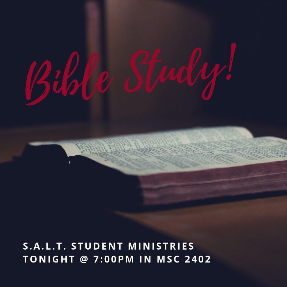 salt_tamu's tweet photo. Howdy! Join us tonight at 7:00 PM in MSC 2402 for our weekly Bible Study! See you there 👍🏻 #TAMU #tamusalties https://t.co/CRXPCE91CS