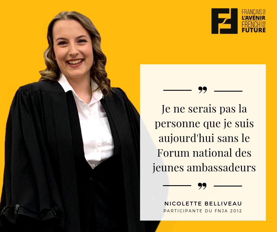 francaisavenir's tweet photo. Nicolette, née anglophone, est la preuve que le Forum national des jeunes ambassadeurs du Français pour l'avenir peut changer des vies et influencer des parcours de vie en #francais 🎓 Lisez son témoignage intégral ici 👉https://t.co/nVU1Q2yWsA #frcan #bilinguisme https://t.co/y983Zo1GwH