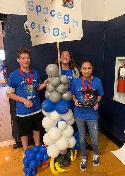 CPMS_OCPS's tweet photo. Our 8th grade robotics team won 1st place at the First Lego League’s 2019 State Invitational in the project division! Congrats Chloe Smiles, Marleny Castro, and Nate Bedell. A big thank you to Mr. Dennis and Ms. Alvarado! #CollegeParkMiddleSchoolocps #ocpsnews #advancedocps #ocps https://t.co/qvWuezByw3