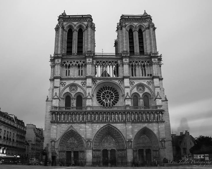 etaylor75's tweet photo. Breaks my heart this extraordinary building is burning. When I took this photo it reminded me of ghosts roaming the streets around Notre Dame Cathedral.  I can’t imagine the tales both horrid and glorious this structure could tell in the 700 years she’s stood. #NotreDameCathedral https://t.co/wgdmmFM339