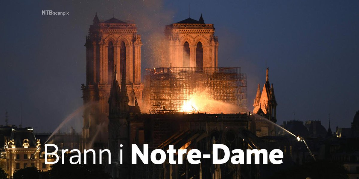 Fransk brannvesen sier det er usikkert om Notre-Dame kan reddes, etter at en brann brøt ut i katedralen mandag kveld: nrk.no/1.14517804
Følg utviklingen på nrk.no.