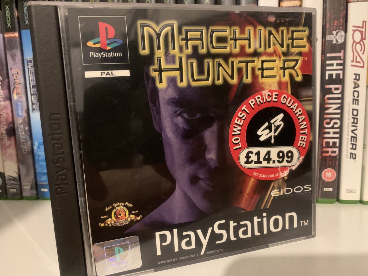 CuppaTea4Meeeee's tweet photo. #PS1day entry with this classic! #MachineHunter Me & the gf @HelpMeImBlonde_ had a quick bash at this recently having both played the demo as kids. It’s a dark, directional bloodbath shmup, timed objectives, hostage rescues, epic doom style techno music and great split screen fun https://t.co/4vgDAffIa0