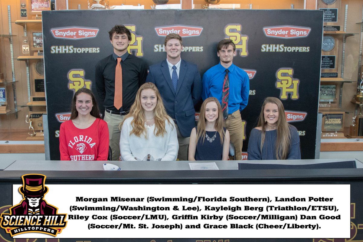 jcityTNschools's tweet photo. Congratulations to these @SHHS_JCS Toppers for signing to continue their athletic and academic careers at the next level. We are very proud of you! Go Toppers! https://t.co/0NUjekxX8j