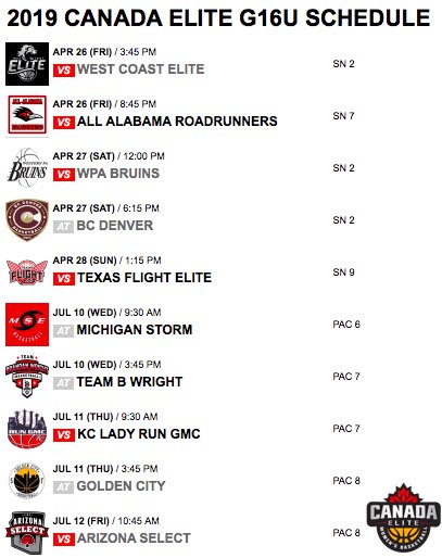 CanadaElite_WBB's tweet photo. GUAA Schedule for our 15U, 16U and 17U teams!

Our teams will compete in these two tournaments to qualify for the GUAA Finals in Atlanta!

Can’t wait to get the AAU season started!
.
.
.
#UAGUAA19
#CEWBB
@uaassociation 
@girlsuaa
@Canada_Elite 
@UAbasketball https://t.co/OvPVXTH3jH