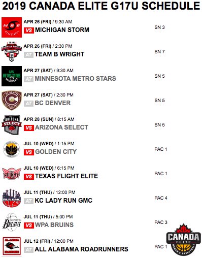 CanadaElite_WBB's tweet photo. GUAA Schedule for our 15U, 16U and 17U teams!

Our teams will compete in these two tournaments to qualify for the GUAA Finals in Atlanta!

Can’t wait to get the AAU season started!
.
.
.
#UAGUAA19
#CEWBB
@uaassociation 
@girlsuaa
@Canada_Elite 
@UAbasketball https://t.co/OvPVXTH3jH