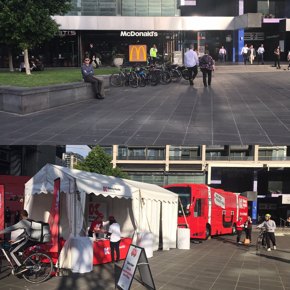 shilpa_jes's tweet photo. Reflecting on #ISNWCN: @KidneyHealth took over #Queensbridgesquare for #KidneyHealthWeek #iKidneyCheck #earlydetection #donation #bigredkidneybus https://t.co/HOXoqTdG4S