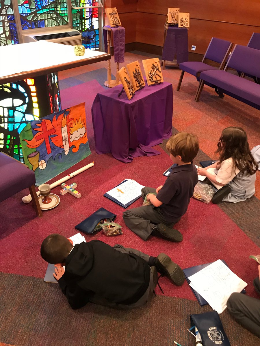 ancillaerel's tweet photo. @AncillaeAssumpt 1st graders have been making Lenten sacrifices to collect materials for the elderly in Our Lady of Hope Parish in Philadelphia. During today's Holy Week Retreat, Father Efren Esmilla visited to explain how the Bunny Bags students made will help his parishioners. https://t.co/eh8BYXZtaY