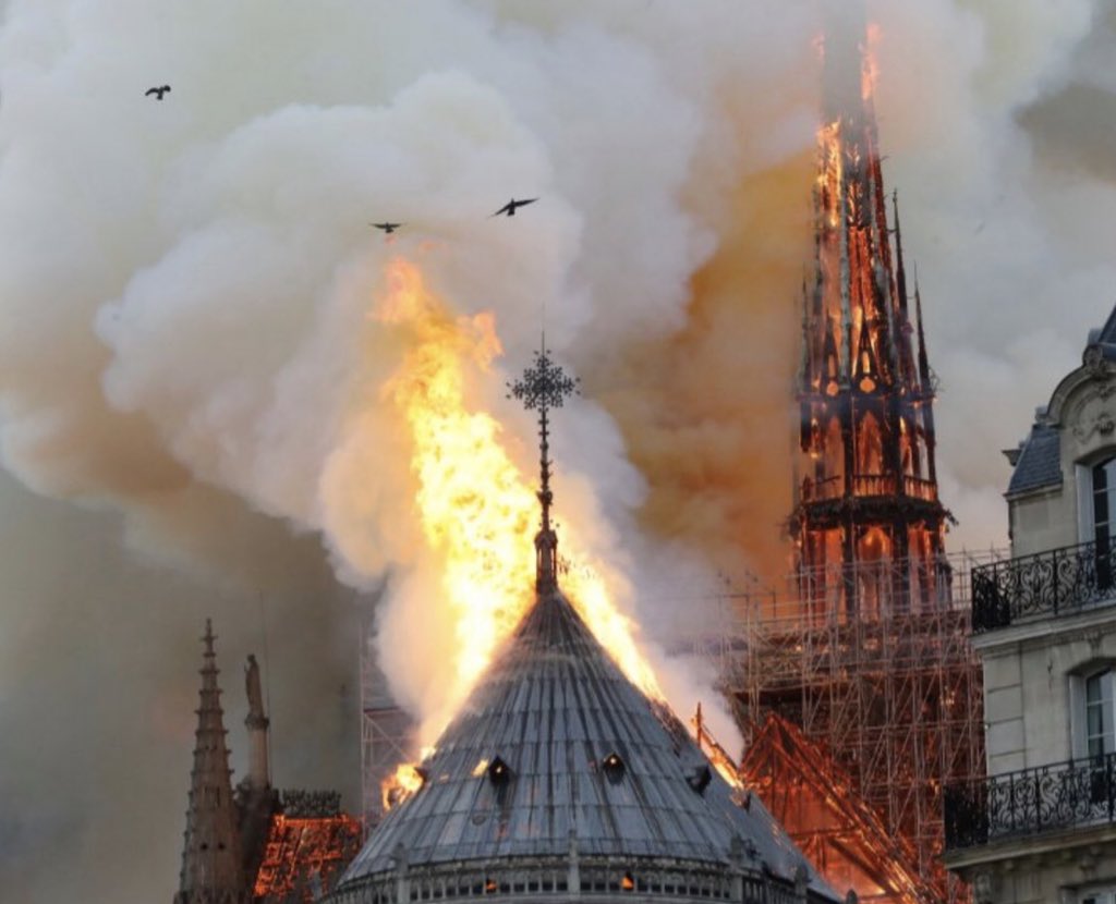 benbarnes's tweet image. Such evocative imagery. So sad to lose an 850 year-old piece of world architectural history. #NotreDameCathedral