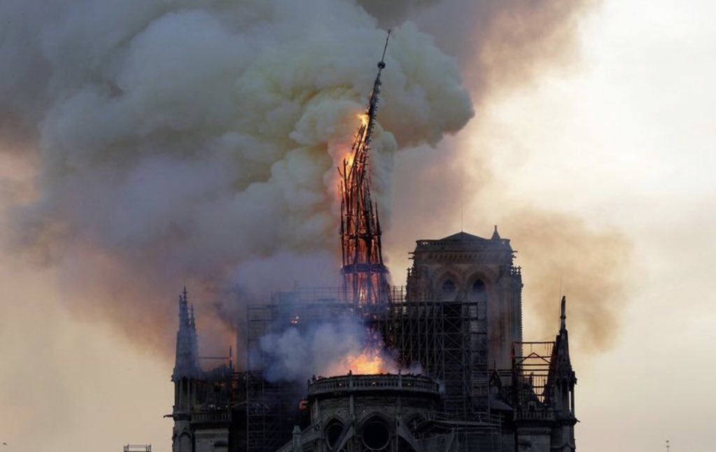 benbarnes's tweet image. Such evocative imagery. So sad to lose an 850 year-old piece of world architectural history. #NotreDameCathedral