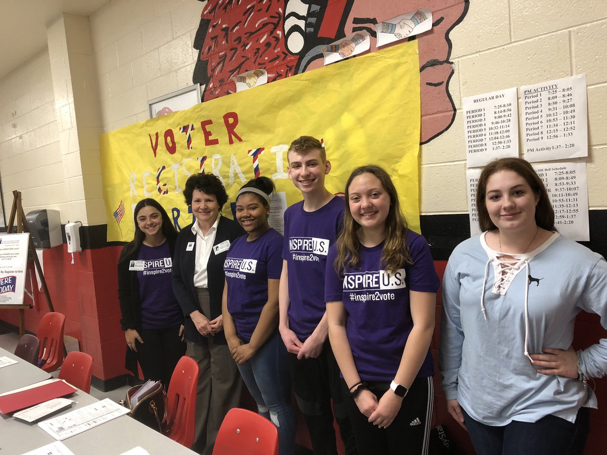 Thanks to <a href="/EFHSSGA/">EF Student Gov</a> for arranging today’s voter registration drive. Huge turnout! Get out and vote!