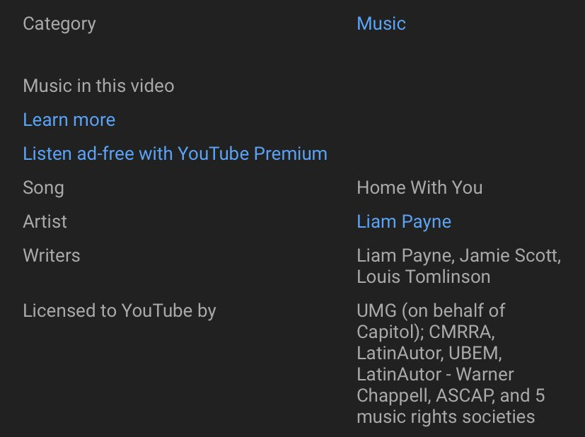 Louis foi creditado como um dos compositores da música de Liam, "Home With You" no YouTube. No entanto, o nome de Louis não aparece em outros sites tais como o Spotify.