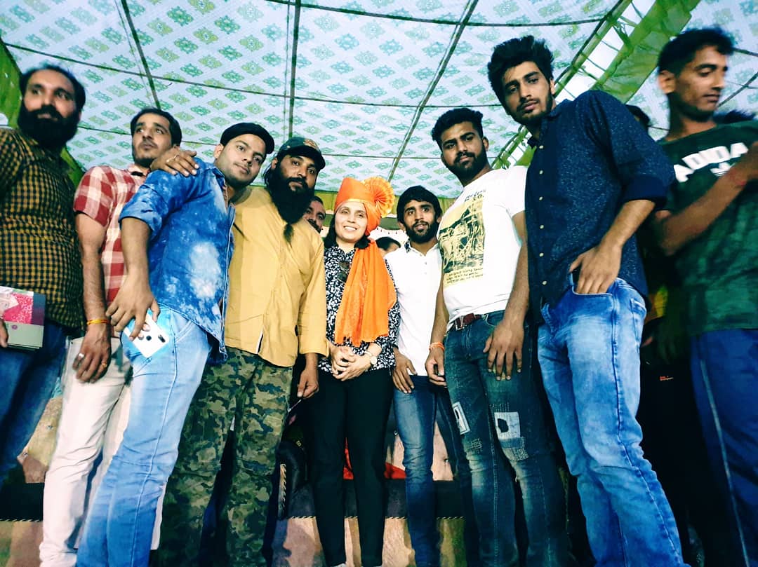 deepikadeshwal's tweet photo. #Nice time #Dangal (#wrestling)#Sonepat #Haryana #Pipali Village
#My #friend  Bajrang Punia #Real hero of #India #International #Wrestler 
#Great and valuable time as #Special guest in #Dangal
#Thanks to Krishan Saroha International wrestler https://t.co/TkOmGgG4Im