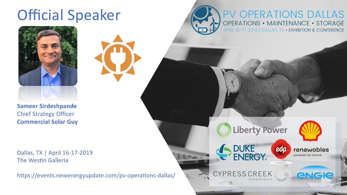 RE_SolarPV's tweet image. Join Chief Strategy Officer, Sameer Sirdeshpande - @SolarInMASS as he moderates the panel on the topic translating data into actionable information. For all the latest information see here &amp;gt;&amp;gt; buff.ly/2URsQHm
#PVDALLAS #Solar #PV #Data #Information