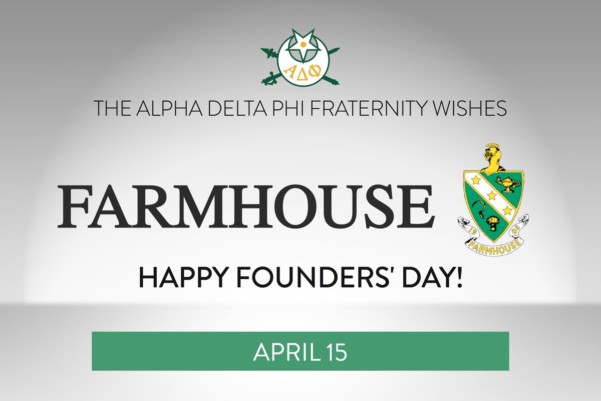 Happy Founders Day to our friends at <a href="/FarmHouse1905/">FarmHouseFraternity</a>
