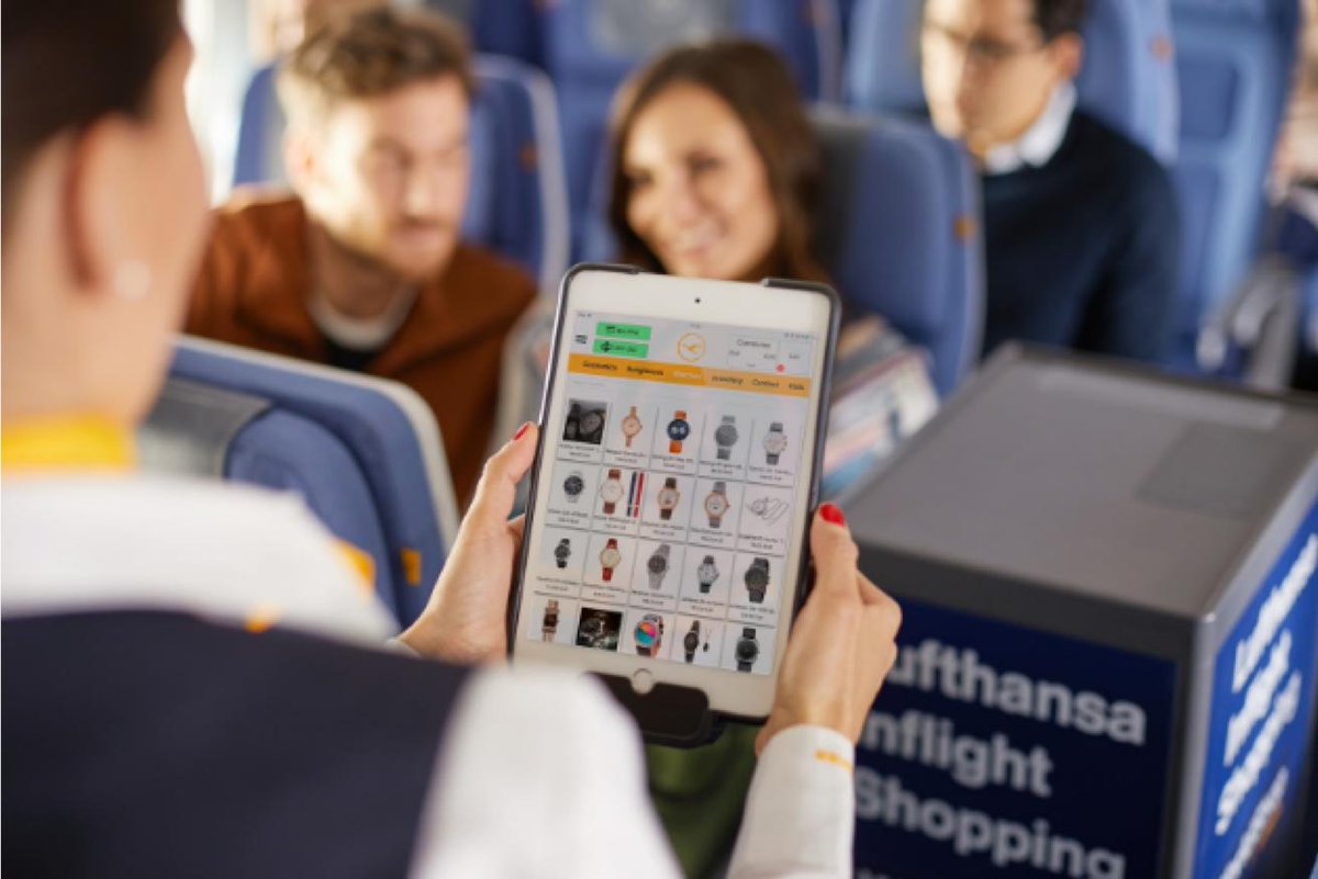 Lufthansa_USA's tweet image. Forgot to buy a souvenir for friends and family at home? No problem. You have the ability to do some last-minute shopping on board. #Lufthansa #InflightService