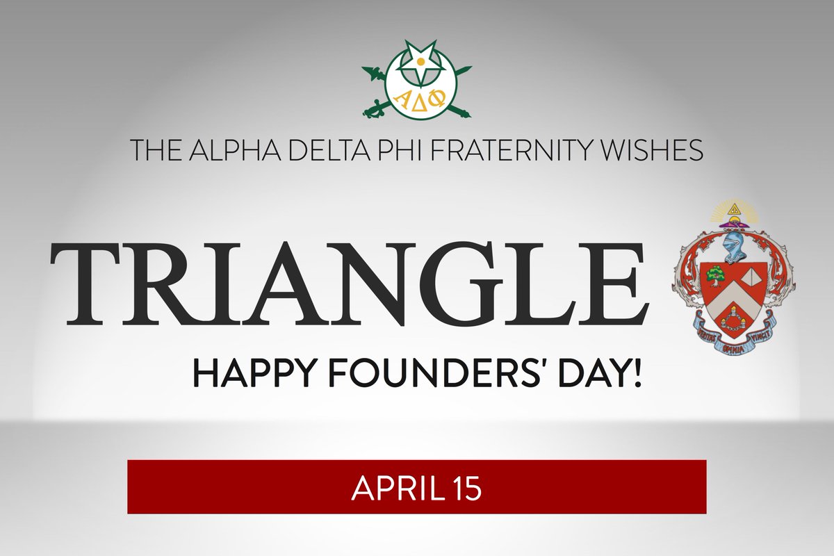 Happy Founders Day to our friends at <a href="/TriangleHQ/">Triangle Fraternity</a>