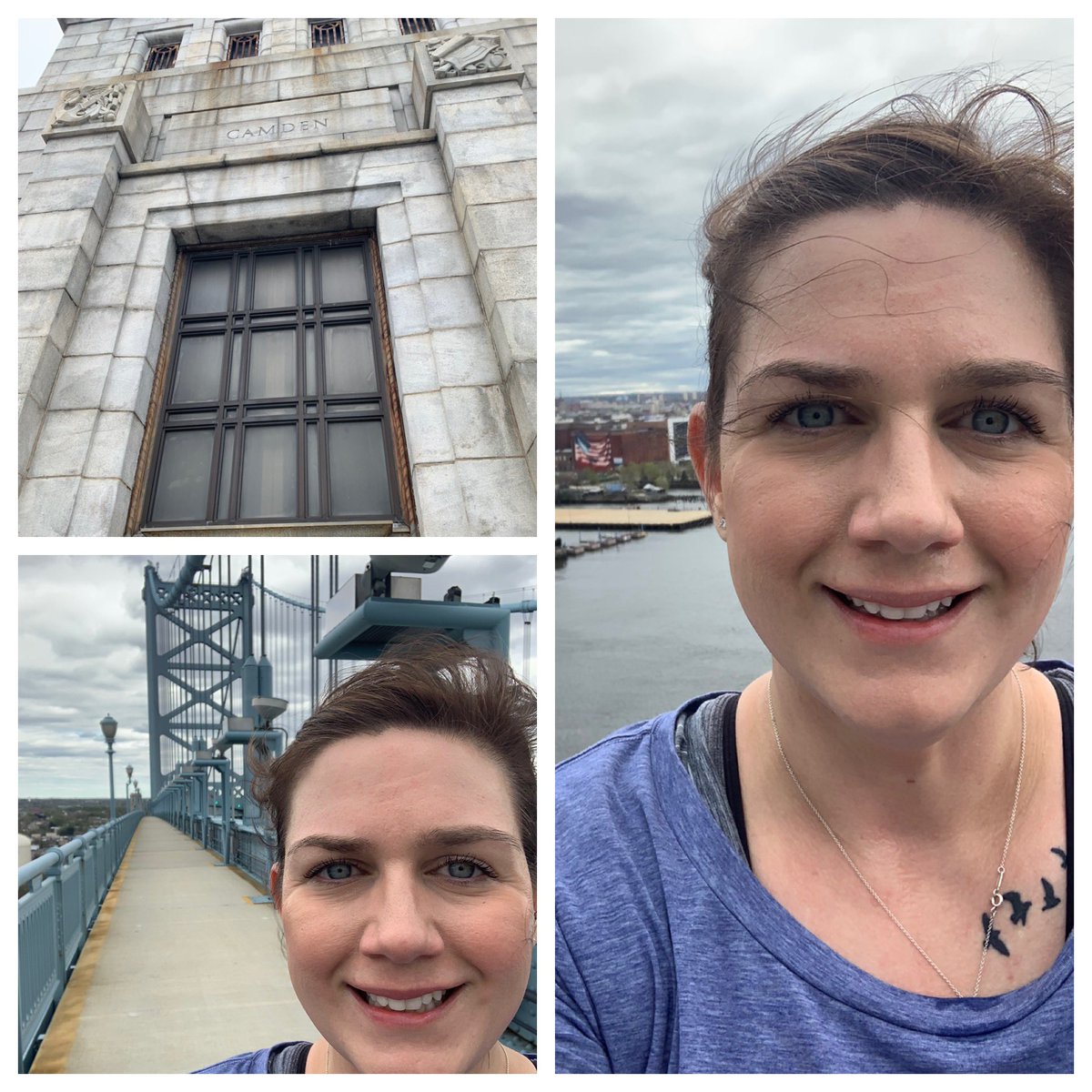 I crossed the Delaware! #AIMW19 #myphillyphoto #camden #NewJersey #benjaminfranklinbridge