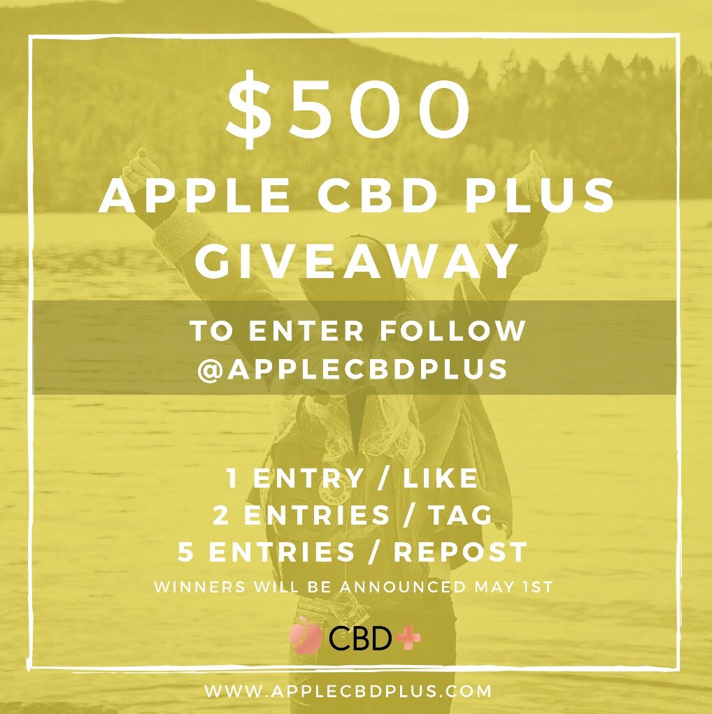 applecbdplus's tweet photo. $𝟓𝟎𝟎 𝐀𝐩𝐩𝐥𝐞 𝐂𝐁𝐃 𝐠𝐢𝐯𝐞𝐚𝐰𝐚𝐲🍎
Every month we give back to our community by rewarding 5 our loyal followers with $100 worth of our products!
• Receive 1 entry by retweeting!
::
Winners will be announced May 1st!
#applecbdplus #yourhempsolution https://t.co/v0OiECTZ40