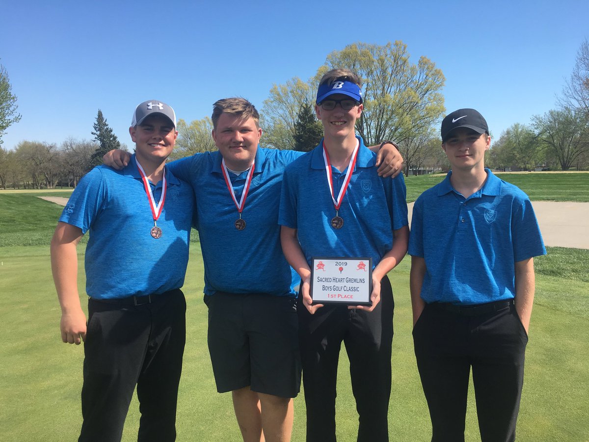 Boonville Pirates wins Sacred Heart Tournament. Brayden Page, Cole Corbitt, and Jake Horst medalists.