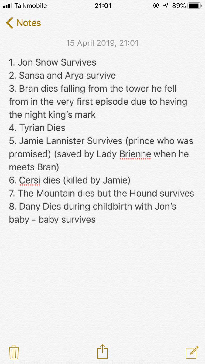 jrandall178's tweet photo. My Game of Thrones Season 8 Predictions: https://t.co/spf1Zf4MqF