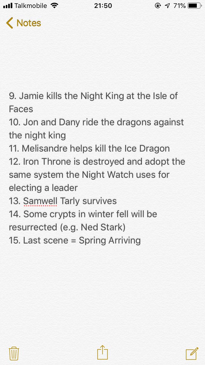 jrandall178's tweet photo. My Game of Thrones Season 8 Predictions: https://t.co/spf1Zf4MqF