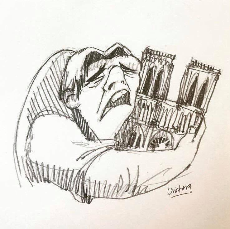 FrankHuaringa's tweet photo. Se nos quemaron los sueños y la infancia. Cuanta tristeza vista desde lejos, rabia por dentro. Notre Dame.😢 https://t.co/GQGNO1bDZG