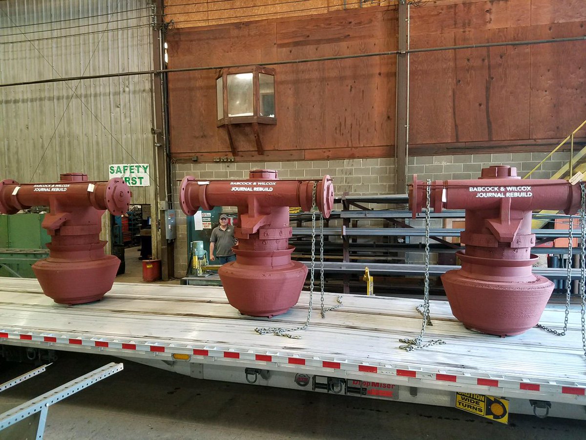 BabcockWilcox's tweet image. B&amp;amp;W has multiple strategically located US service centers to handle any size #CombustionEngineering #pulverizer/mill journal rebuild. We have a large inventory of parts in stock and typical lead times are 8-10 weeks. babcock.com/products/ce-ty…