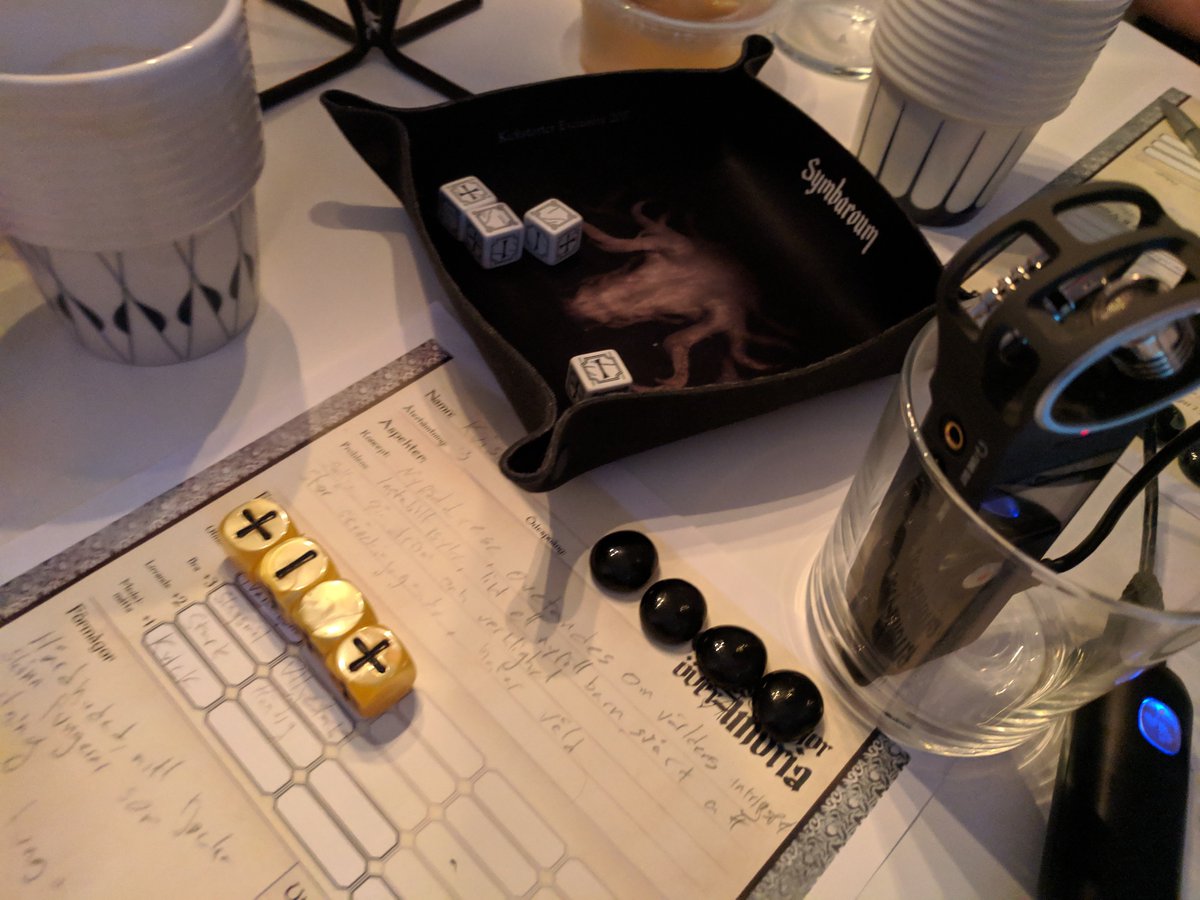 tommislav's tweet photo. Tonight's game session (a mix of #Symbaroum and #FateCore) was really intense. Marvello, the captain of the city guard was gutted during a single combat  with the barbaric bodyguard from the Karohar tribe. This Fate hack is really great, and the world is wonderfully grimdark! https://t.co/eVoI9qcAjN
