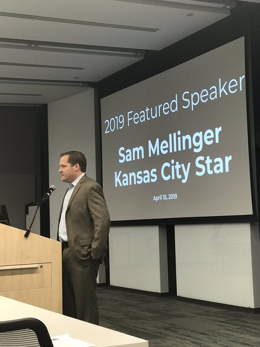 Thank you so much <a href="/mellinger/">Sam Mellinger</a> for speaking to hs journalists from across the KC metro area today. <a href="/JEMKCnews/">Journalism Educators</a> students and teachers were inspired by your honest answers and your commitment to meaningful journalism. It was a great awards ceremony!