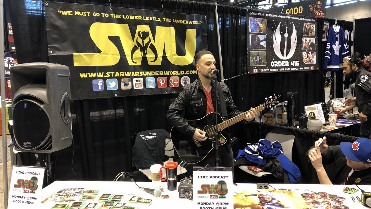 ImpSenatePod's tweet photo. @f105music is playing live at the @TheSWU booth - fantastic stuff. #StarWarsUnderworld https://t.co/qQHC2apKOL