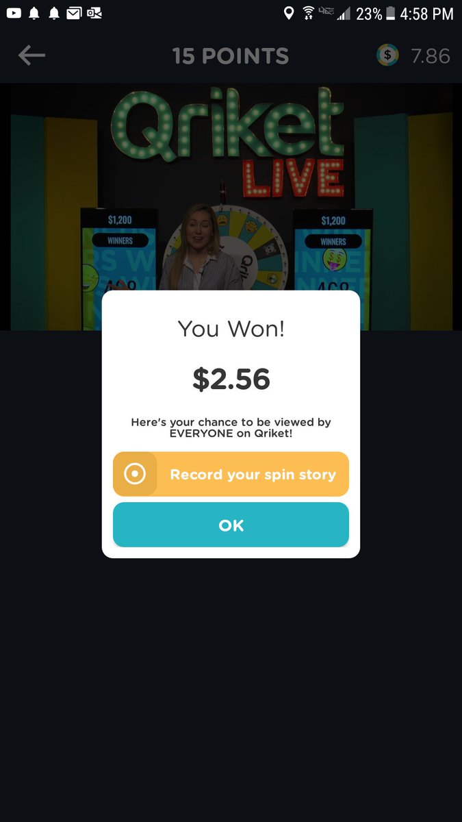 jr6178's tweet photo. #QriketLIVE Awesome! Thanx @Qriket @jcomparel @mmuralla #qriketfamily @MelissaMelottey #1 #qriket 💯💯😁 https://t.co/E8dIywFAIK