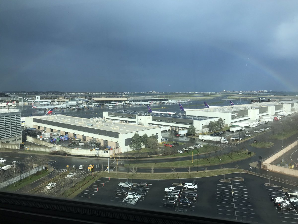 Hey <a href="/STEVEBURTONWBZ/">Steve Burton</a>: your rainbow was over #Loganairport a few moments ago!!! #BostonMarathon