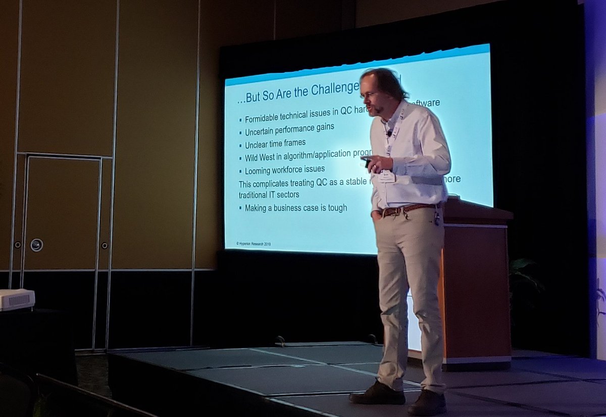 alex_woodie's tweet photo. Don't be fooled -- #QuantumComputing is not a sector yet. It's a promise that has a long way to go, says Bob Sorensen of Hyperion Research in opening keynote of Advanced Scale Forum #asf19 https://t.co/RCjQN5tYJS